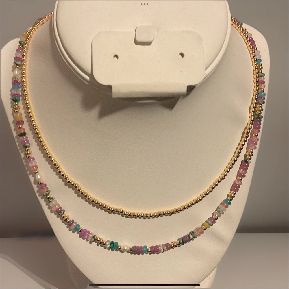 Macrae two piece  beaded necklace set